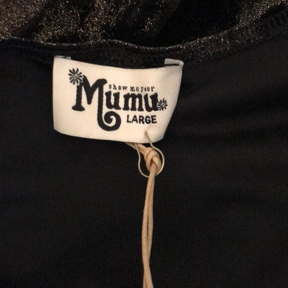 Show Me Your Mumu Stretch Crushed Velvet Cold Shoulder Teddy Tunic Dress XS NWT - Picture 12 of 13